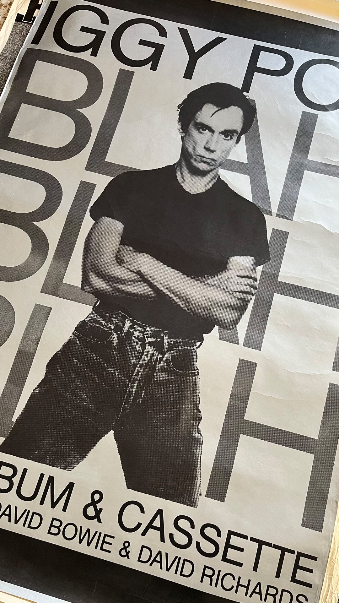 IGGY POP - BLAH BLAH BLAH PROMOTIONAL  /  POSTER ORIGINAL (XL SIZE)