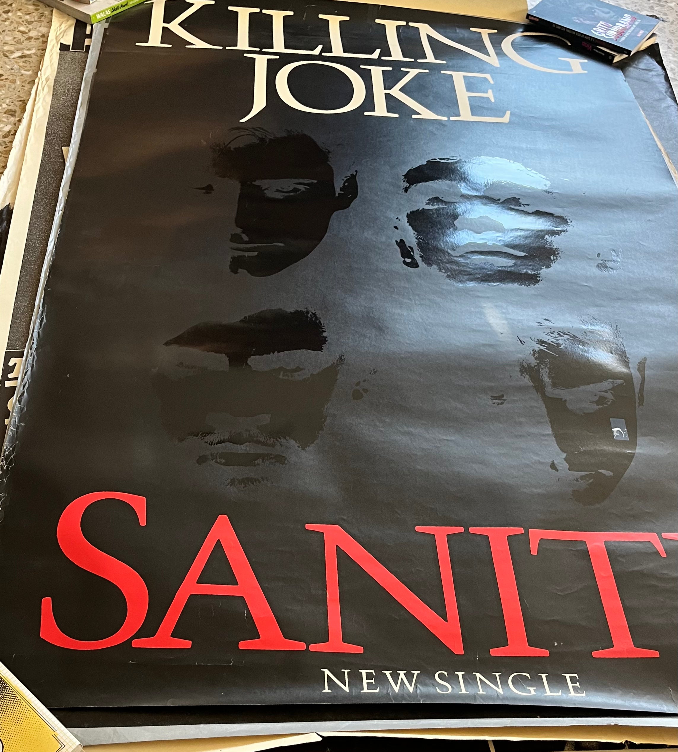 KILLING JOKE - SANITY / SILK SCREENED POSTER ORIGINAL (XL SIZE)