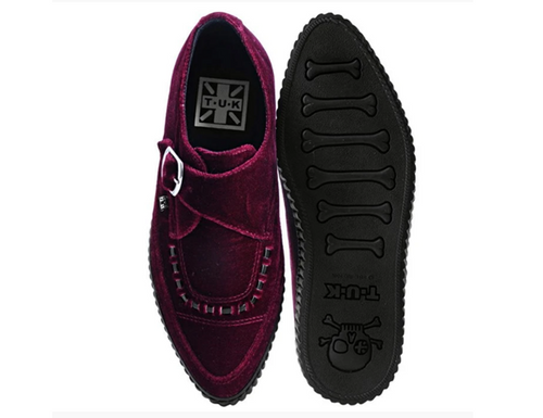 BURGUNDY BUCKLE POINTED - TUK SHOES