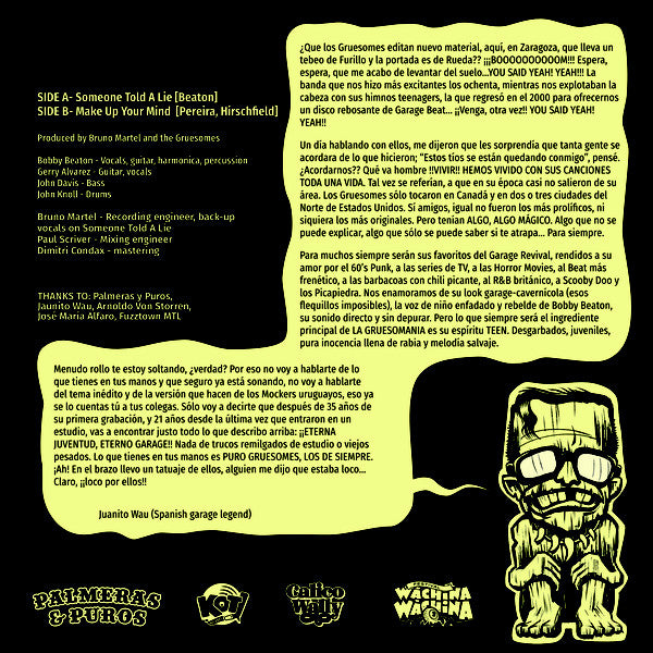 7" THE GRUESOMES - SOMEONE TOLD A LIE (INCLUYE COMIC)