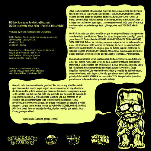 7" THE GRUESOMES - SOMEONE TOLD A LIE (INCLUYE COMIC)