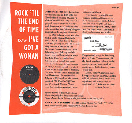 7" LITTLE JOHNNY & THE SILVERTONES - ROCK ´TIL THE END OF TIME