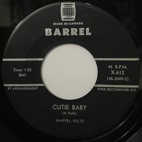 7" NARVEL FELTS - CUTIE BABY / THREE THOUSAND MILES ( RNR 1959 )