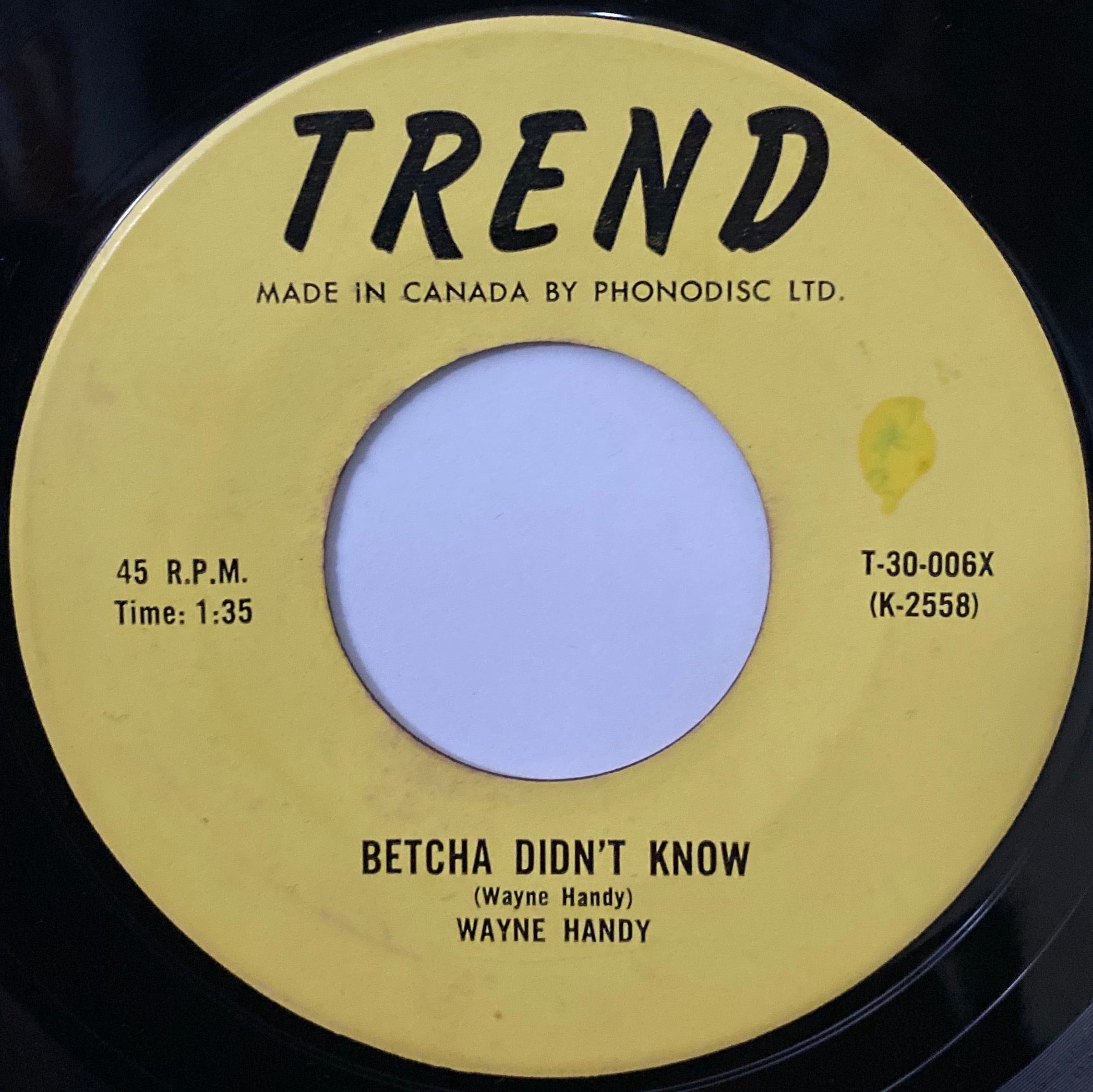 7" WAYNE HANDY - BETCHA DIDNT KNOW ( RNR 1958 )